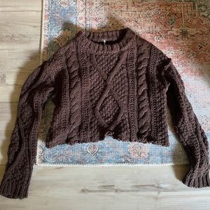 Free People Cable Knit Sweater